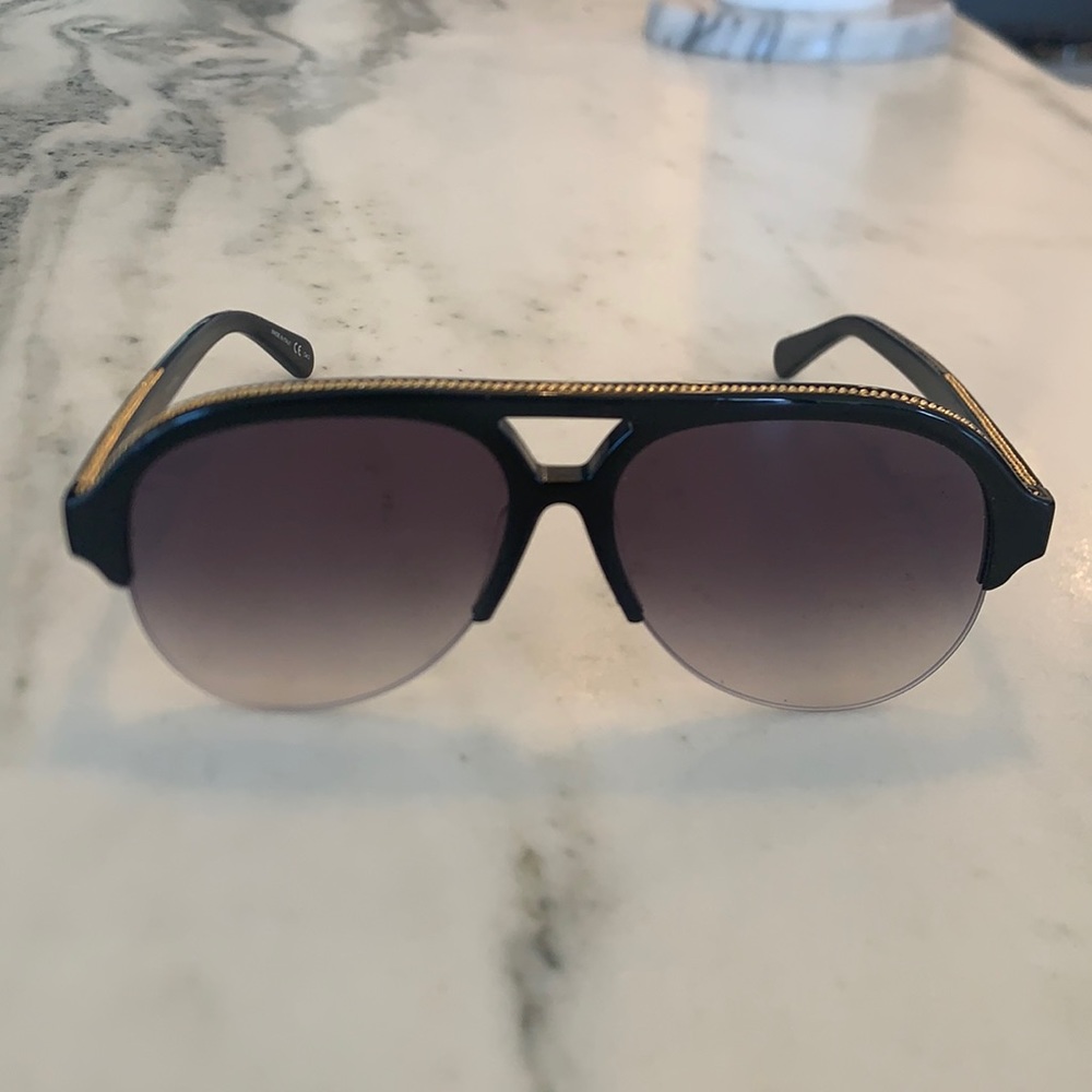 Stella Mccartney Sunglasses Sc0030s 001 Aviator Bio Material 57 Italy.